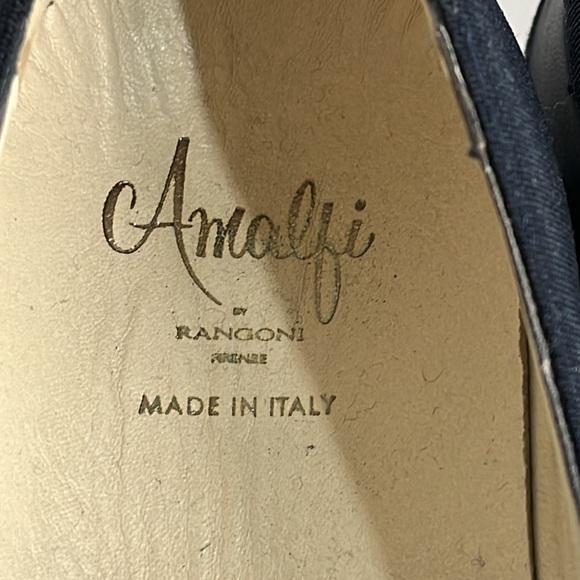Navy Blue Slip On Loafers Womens Size 9 Shoes Amalfi by Rangoni Firenze Ercole - Picture 8 of 13